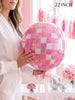 Pink or Orange Disco Ball Foil Balloon, New Year’s Eve Party Decor