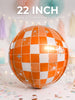 Pink or Orange Disco Ball Foil Balloon, New Year’s Eve Party Decor