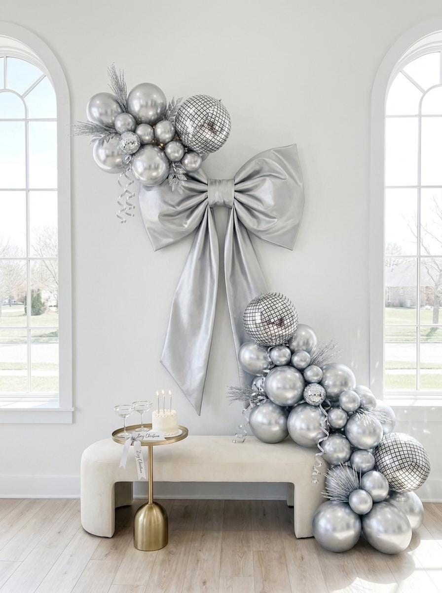 New Year’s Eve Balloon Garland Kit With Disco Ball Balloons