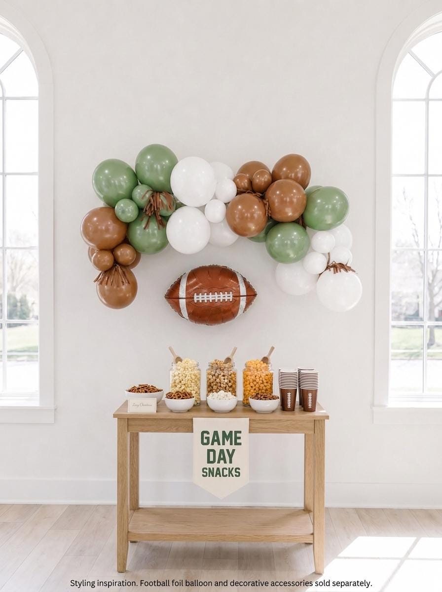 Football Balloon Garland Kit:  Game Day Party Decorations, Football Birthday Decor, Tailgate Balloons