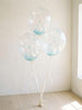 Pastel Blue Jumbo Confetti Balloons: Light blue bouquet (3pack)