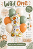 Wild One Balloon Bouquet Kit: Safari First Birthday Balloons, Jungle 1st Birthday Party Decorations
