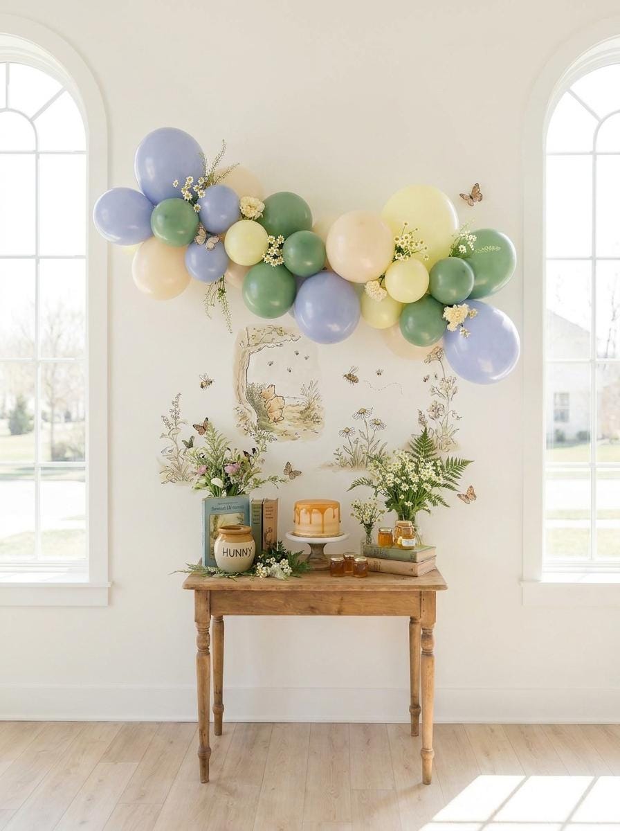 100 Acre Forest Balloon Garland Kit: Classic Storybook Baby Shower Decor, Woodland Honey Bee Birthday Party