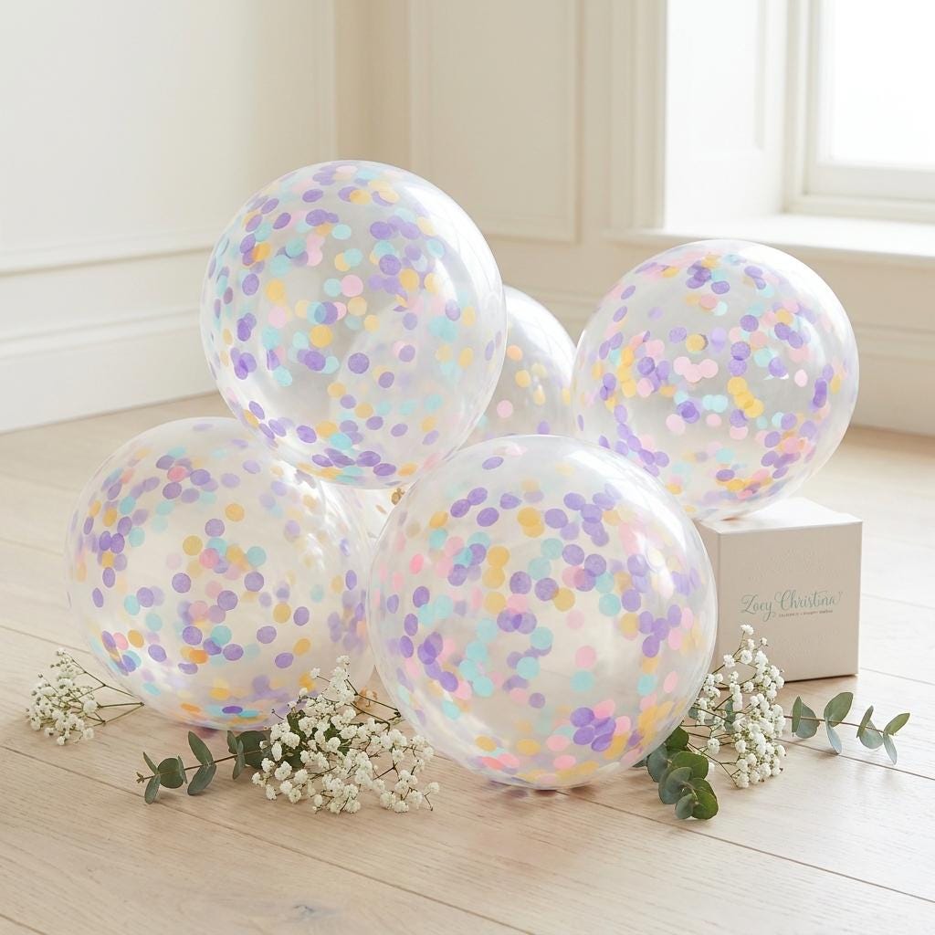 Pastel Confetti Balloons: Sprinkle Birthday Decorations, Ice Cream Party Decor, Donut Birthday, Candy Theme