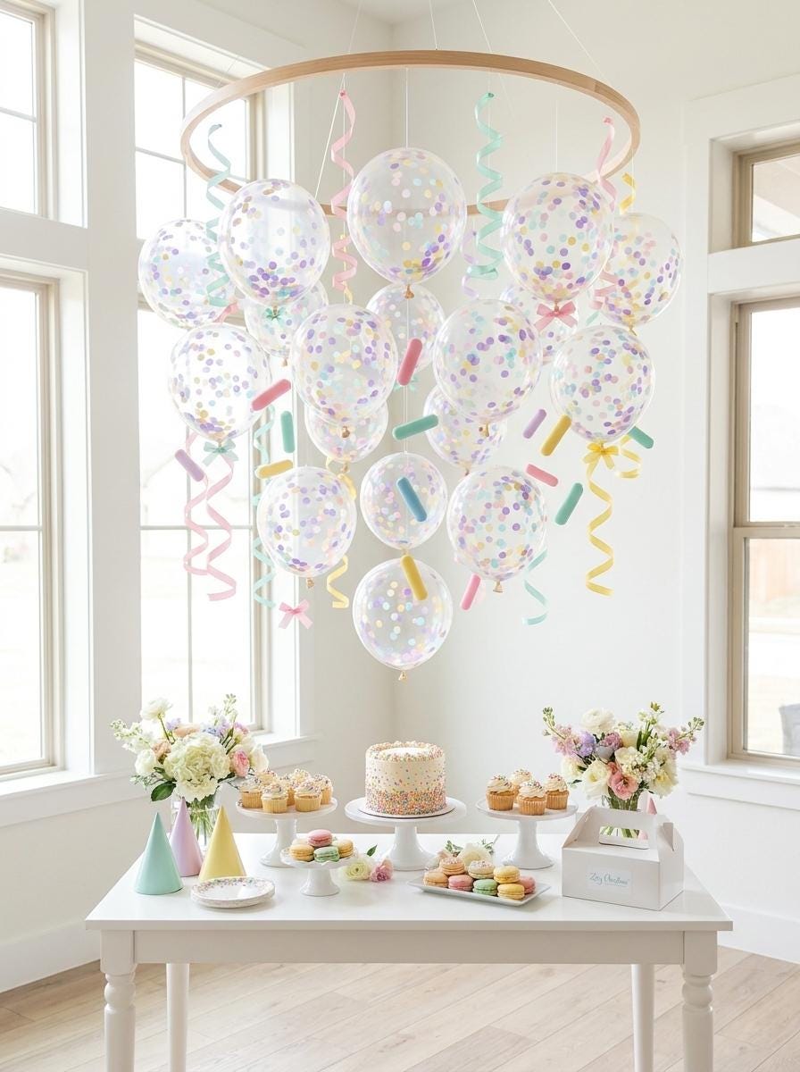 Pastel Confetti Balloons: Sprinkle Birthday Decorations, Ice Cream Party Decor, Donut Birthday, Candy Theme