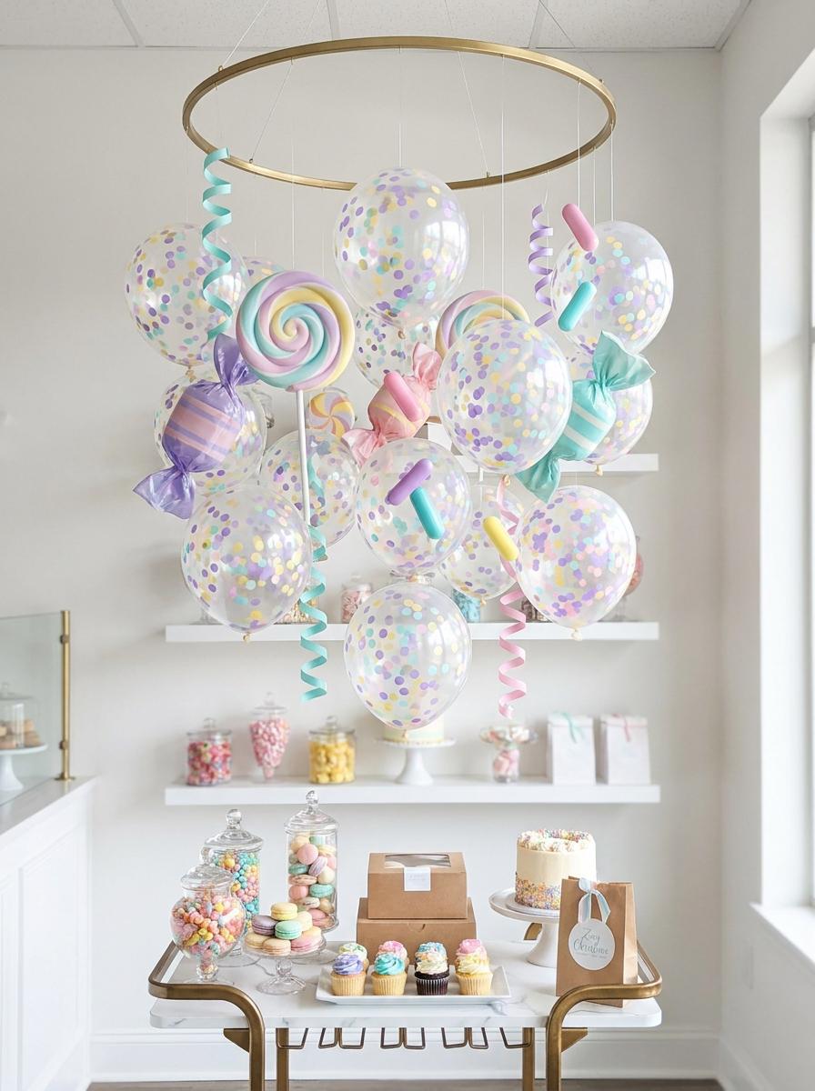 Pastel Confetti Balloons: Sprinkle Birthday Decorations, Ice Cream Party Decor, Donut Birthday, Candy Theme
