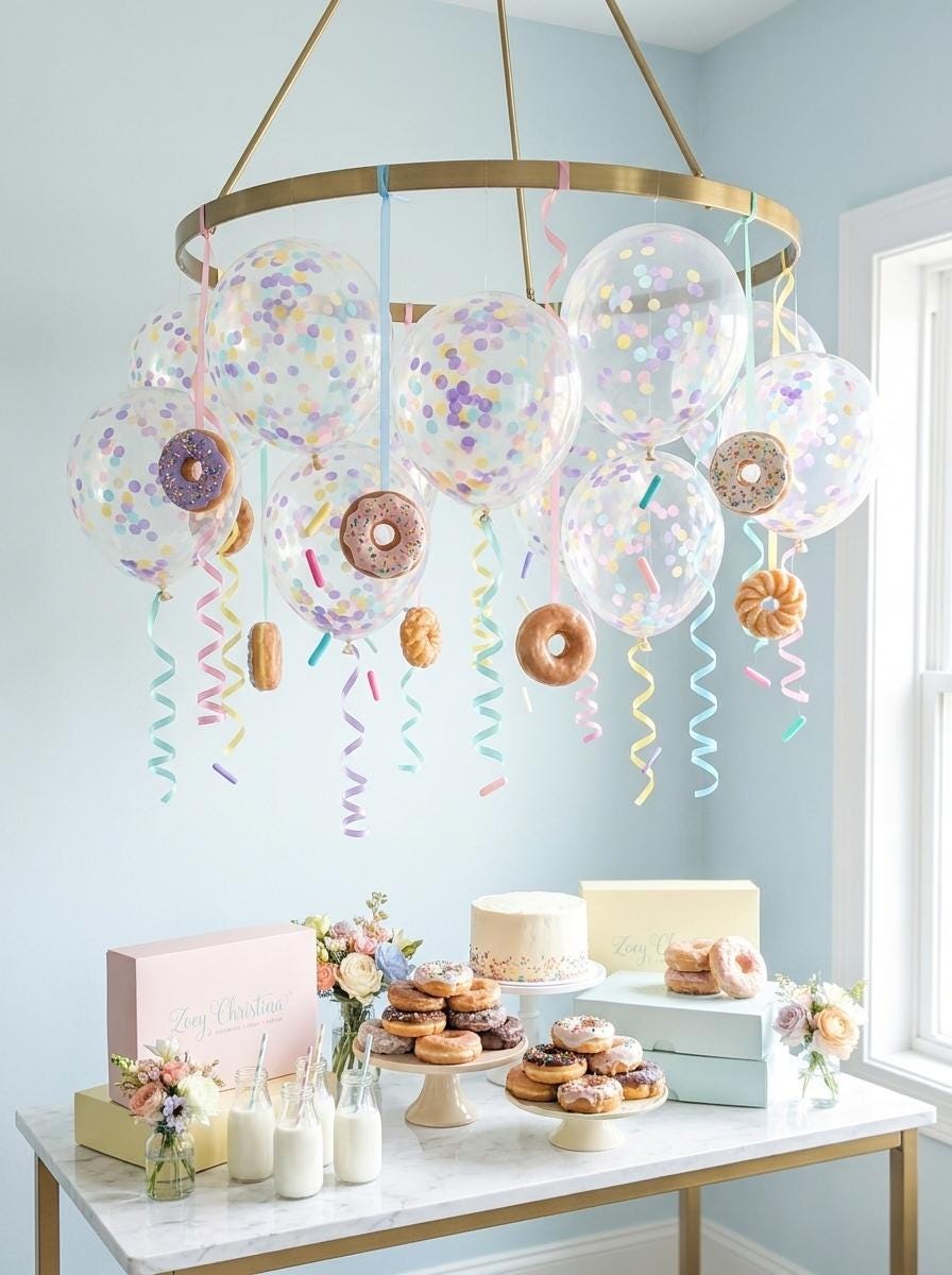 Pastel Confetti Balloons: Sprinkle Birthday Decorations, Ice Cream Party Decor, Donut Birthday, Candy Theme