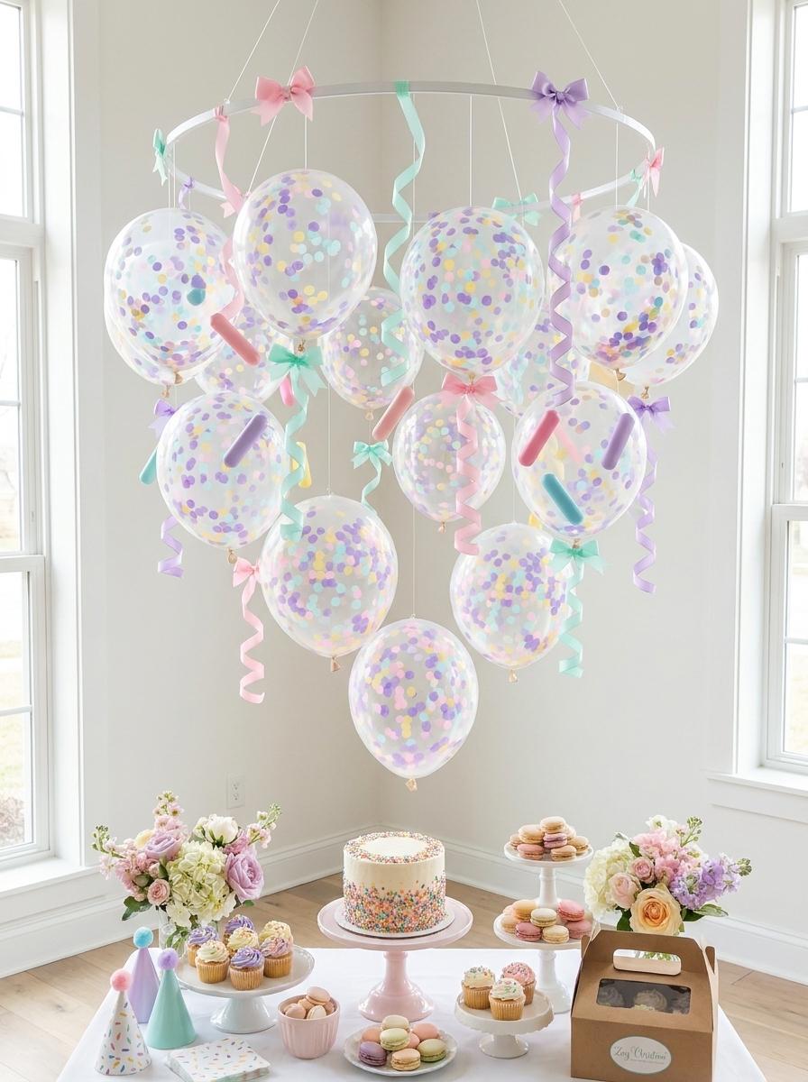 Pastel Confetti Balloons: Sprinkle Birthday Decorations, Ice Cream Party Decor, Donut Birthday, Candy Theme