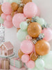Pink Gingerbread Balloon Garland Kit, Pastel Christmas Balloon Arch, Holiday Party Decorations