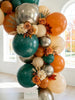 Fall Balloon Garland Kit, Autumn Ambiance Teal Orange & Metallic Balloon Arch