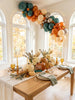 Fall Balloon Garland Kit, Autumn Ambiance Teal Orange & Metallic Balloon Arch