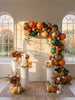 Fall Balloon Garland Kit, Autumn Ambiance Teal Orange & Metallic Balloon Arch