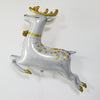 Reindeer Foil Balloon: 49 Inch White and Gold Holographic Christmas Decor