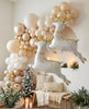 Reindeer Foil Balloon: 49 Inch White and Gold Holographic Christmas Decor