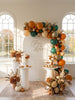 Fall Balloon Garland Kit, Autumn Ambiance Teal Orange & Metallic Balloon Arch