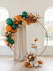 Fall Balloon Garland Kit, Autumn Ambiance Teal Orange & Metallic Balloon Arch
