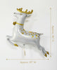 Reindeer Foil Balloon: 49 Inch White and Gold Holographic Christmas Decor
