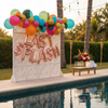 🌴 Tropical "Last Splash" Balloon Garland Kit – 6 Ft Arch with Palm Leaves & Foil Letters