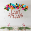 🌴 Tropical "Last Splash" Balloon Garland Kit – 6 Ft Arch with Palm Leaves & Foil Letters