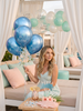 Last Toast Balloon – Blue Chrome or Confetti Clear | Bachelorette Party Balloon | Beachy Bach Decor | Ocean-Themed Bridal Party Balloons