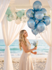 Last Toast Balloon – Blue Chrome or Confetti Clear | Bachelorette Party Balloon | Beachy Bach Decor | Ocean-Themed Bridal Party Balloons