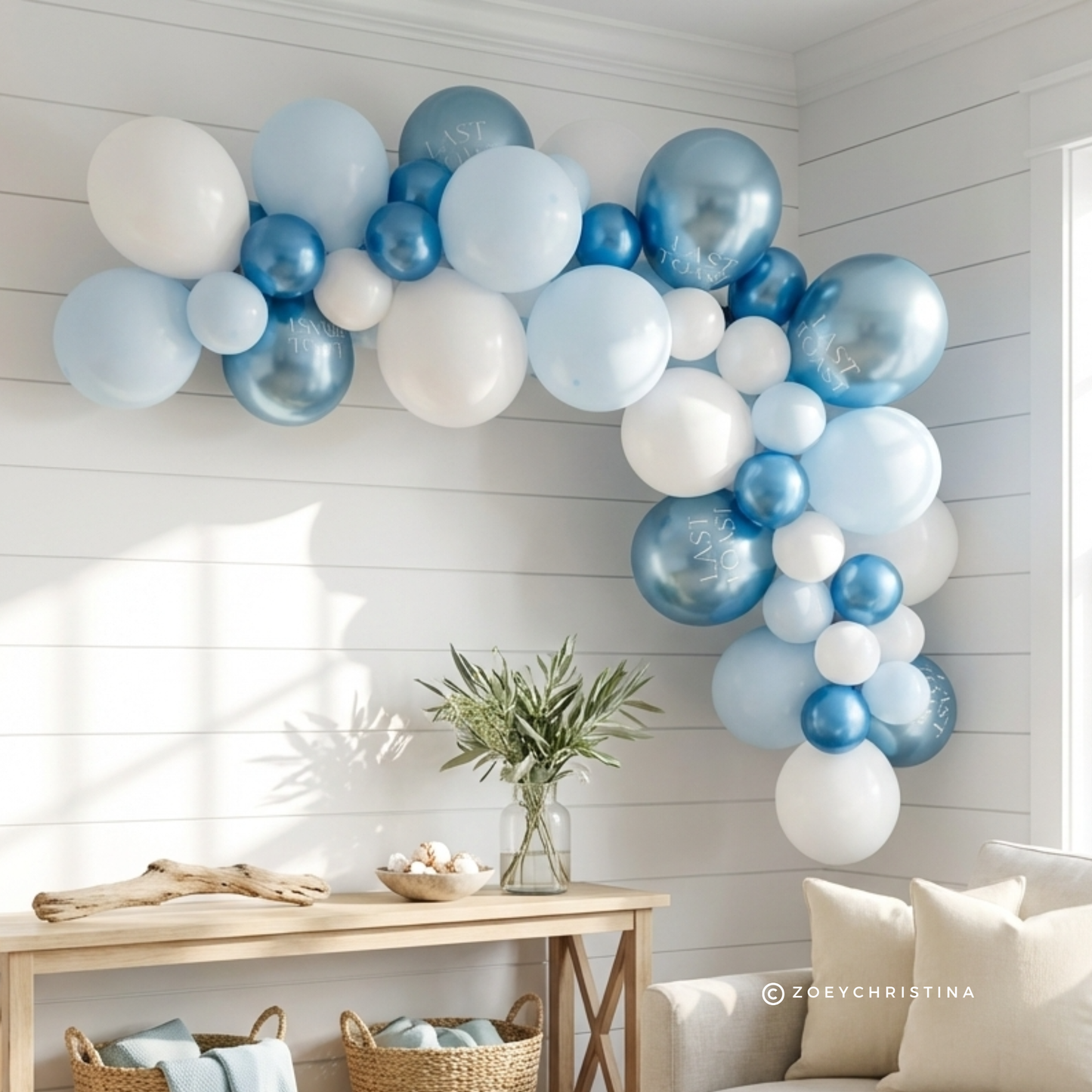 Last Toast on the Coast Balloon Garland Kit, Coastal Bachelorette Party Decorations, Beach Bridal Shower Balloons, Blue Ocean Theme Arch