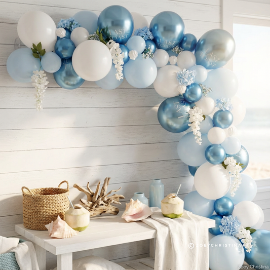 Last Toast on the Coast Balloon Garland Kit, Coastal Bachelorette Party Decorations, Beach Bridal Shower Balloons, Blue Ocean Theme Arch