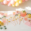 Lemon Paper Straws – 12-Pack Yellow or Pink Straws for Lemonade Stands & Summer Parties