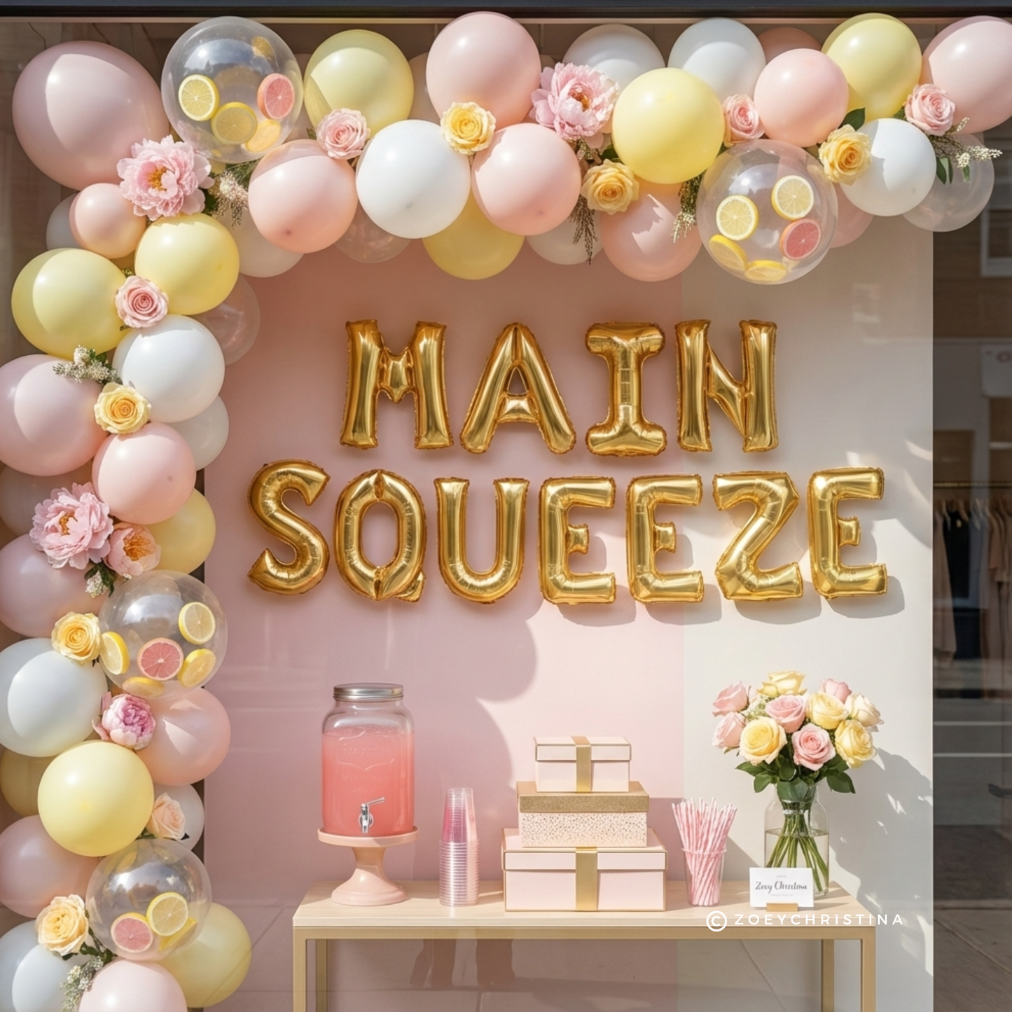 Lemon-Themed Foil Letter Balloon Kit – Citrus, Summer & Bachelorette Decor