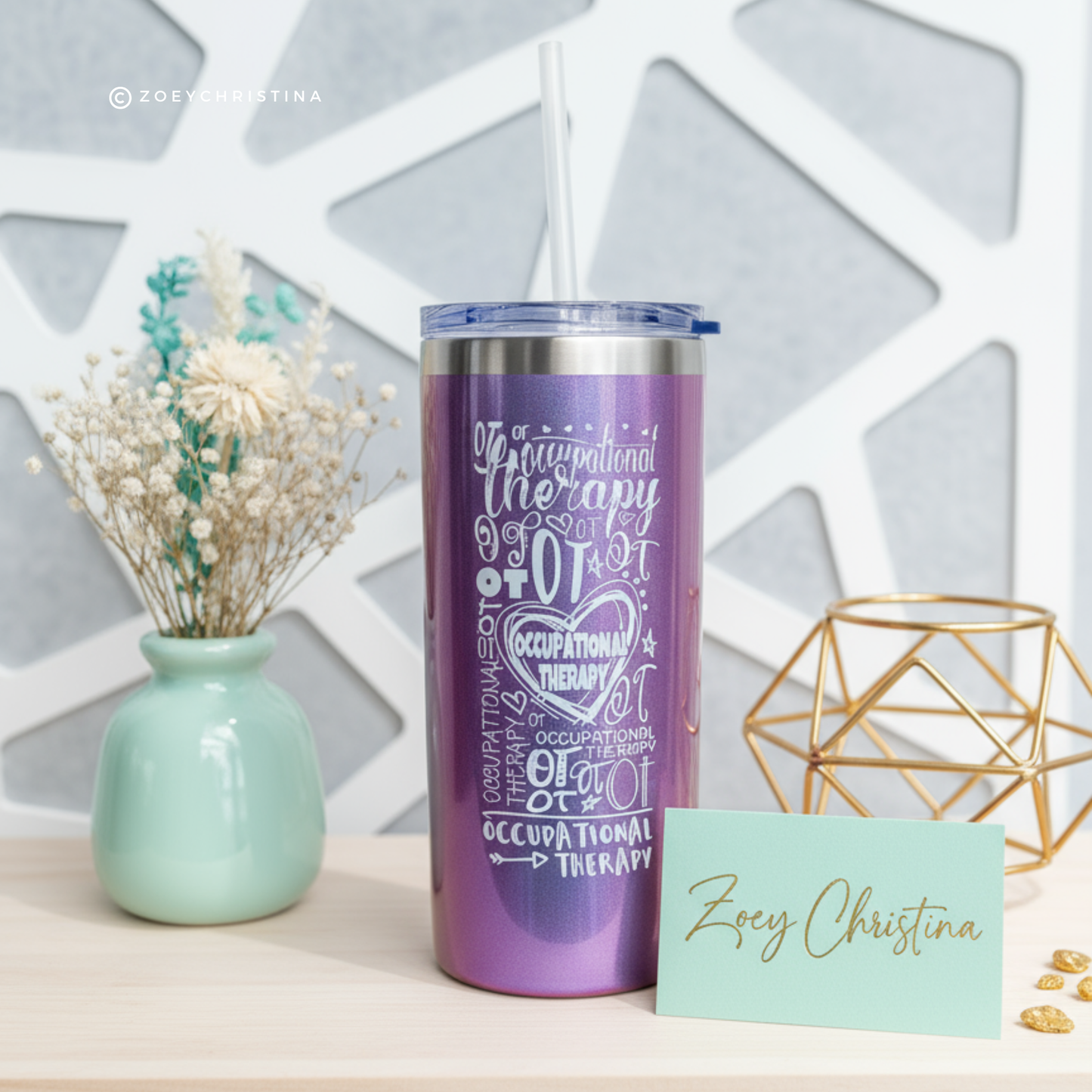 Occupational Therapy Tumbler: OT Gift, Stainless Steel Travel Cup