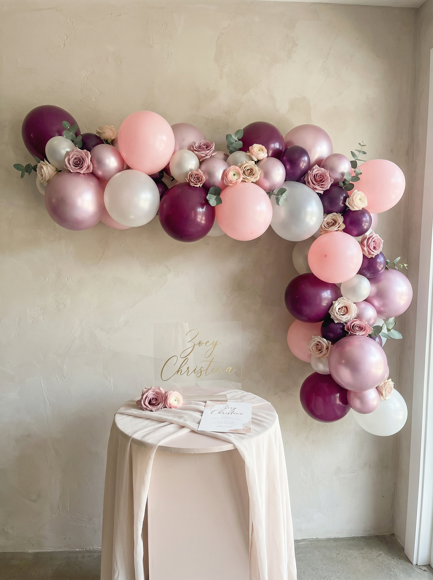 Pink Amethyst Balloon Garland Kit - Pink & Purple Party Decor for Bachelorette Parties, Sleepovers, 21st Birthdays