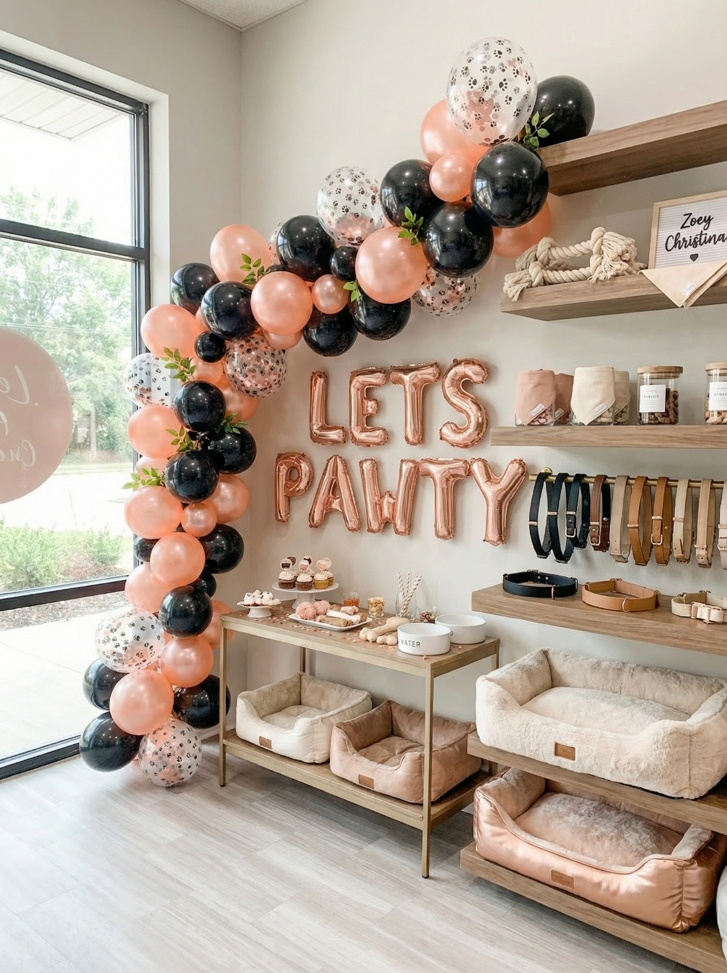 Dog & Cat Birthday Balloon Garland – Elegant & Fun Pawty Supplies