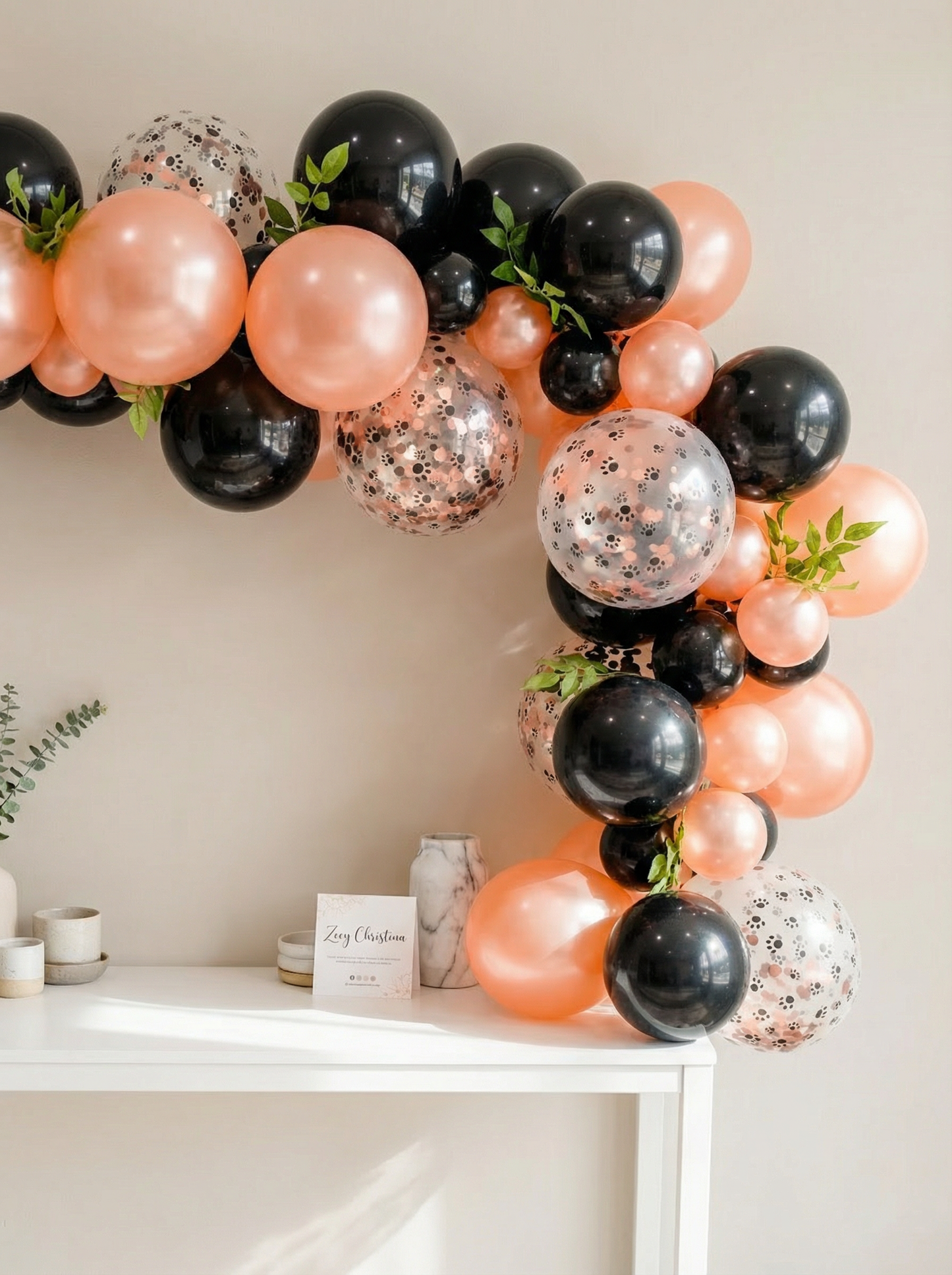 Dog & Cat Birthday Balloon Garland – Elegant & Fun Pawty Supplies