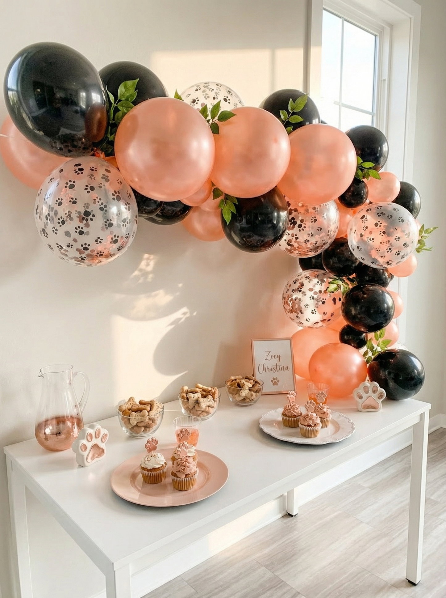 Dog & Cat Birthday Balloon Garland – Elegant & Fun Pawty Supplies