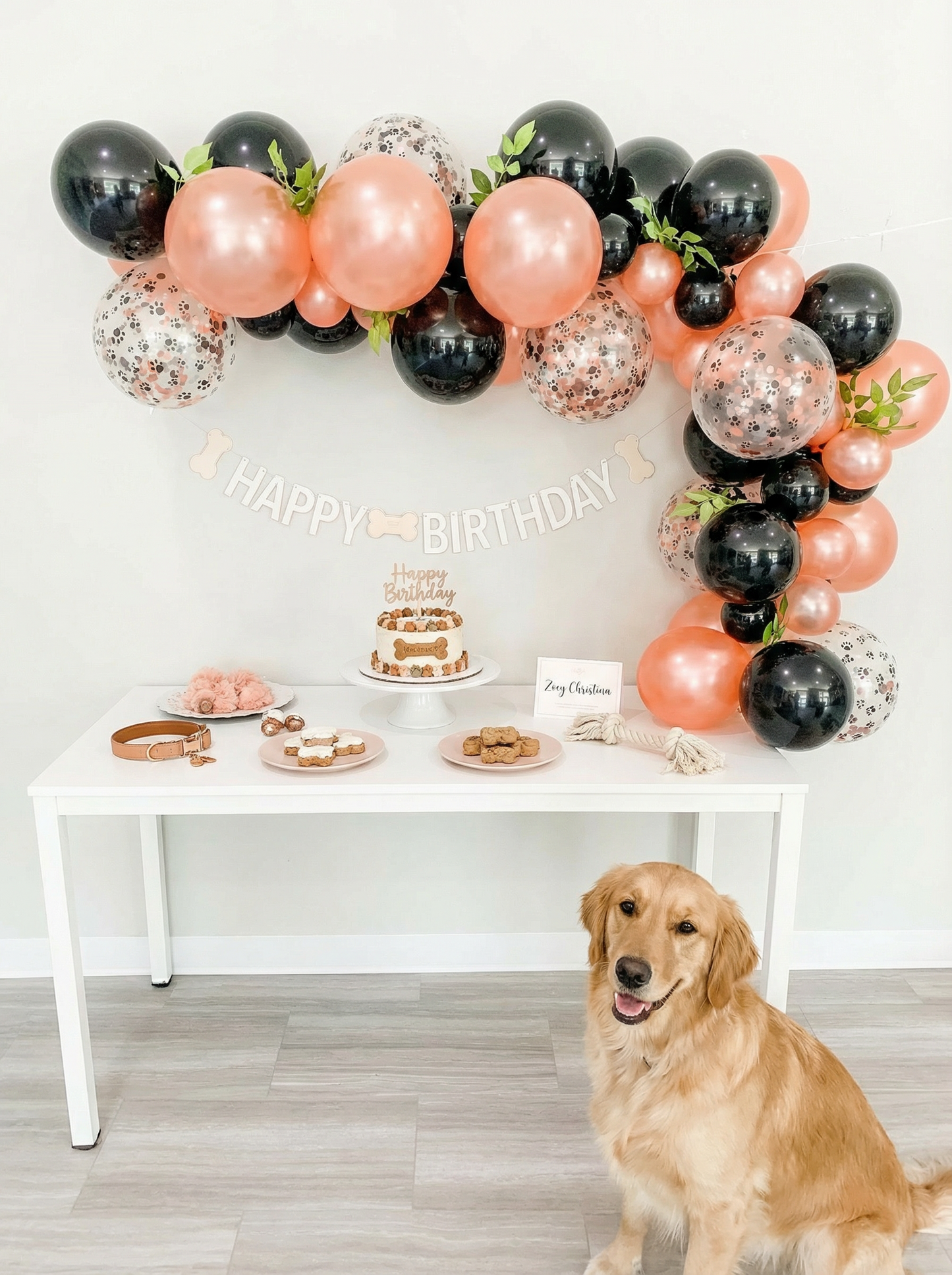 Dog & Cat Birthday Balloon Garland – Elegant & Fun Pawty Supplies