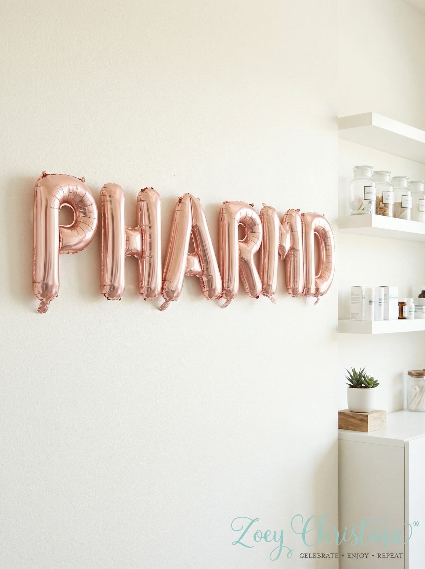 Pharm Tech Celebration Balloons – Foil Letter Banner (Multiple Sayings!)