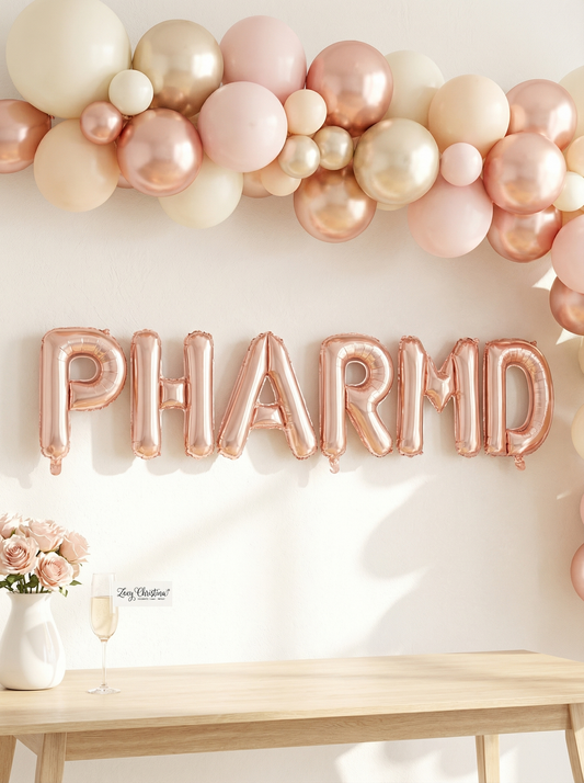 Pharm Tech Celebration Balloons – Foil Letter Banner (Multiple Sayings!)
