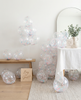 Clear Gender Reveal Confetti Balloon – Light Blue & Light Pink Confetti [25 Pack]