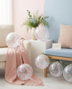 Clear Gender Reveal Confetti Balloon – Light Blue & Light Pink Confetti [25 Pack]