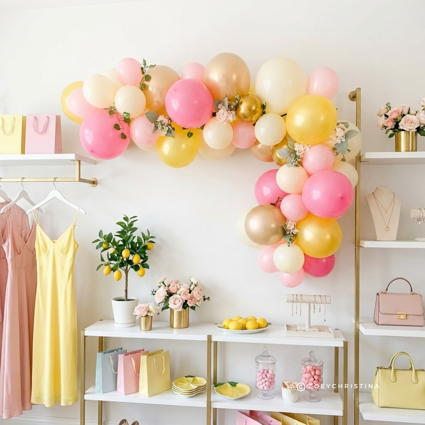 Pink Lemonade Balloon Garland Kit – Pink & Yellow Citrus Party Decor