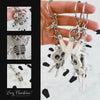 Rhinestone Skeleton Keychain, Halloween Charm for Backpacks, Bags & Medical Workers, Cute Spooky Chain for Radiology, Anatomy, Health Pros
