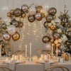 Luxury Holiday Balloon Garland – Champagne Gold & Winter Wedding Decor