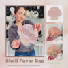 Tropical Themed Seashell Pouch – Beach Wedding & Bridesmaid Favor Gift Bag, Hangover recover kit bag - Last Toast on the Coast Bachelorette