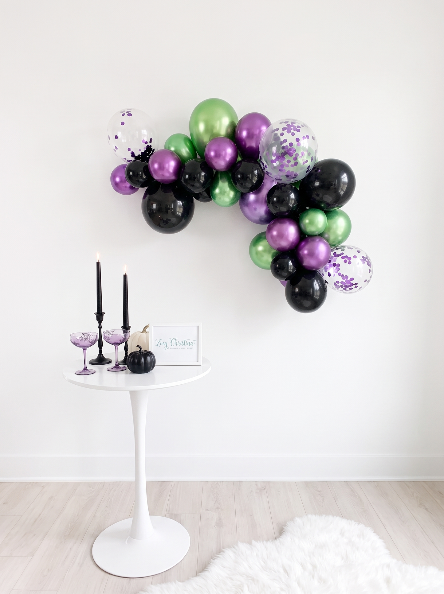Purple and Green Balloon Garland Kit