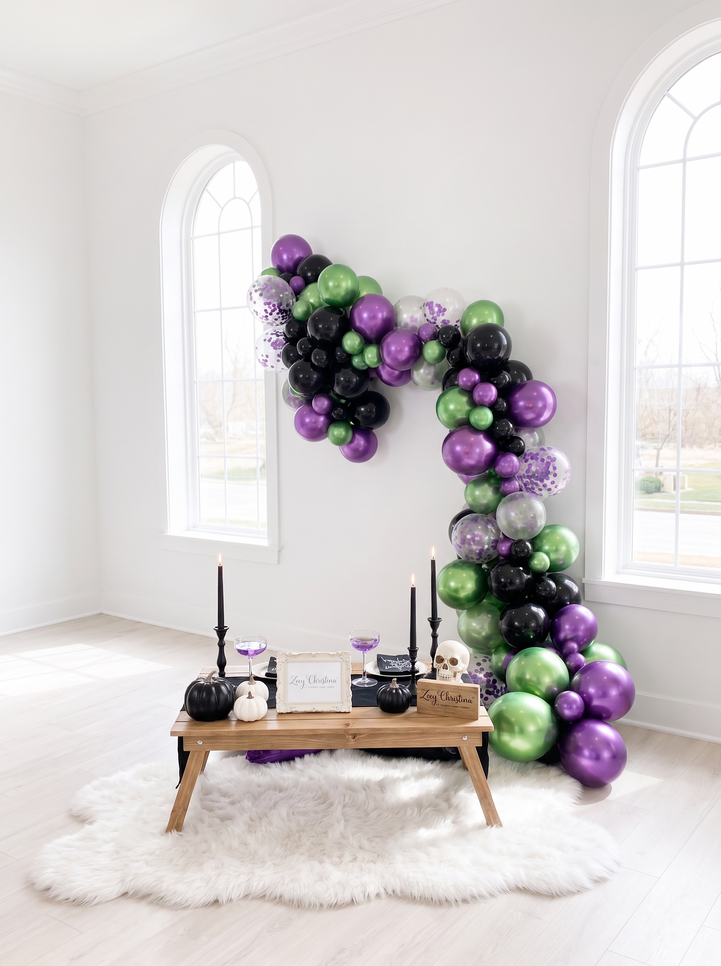 Purple and Green Balloon Garland Kit