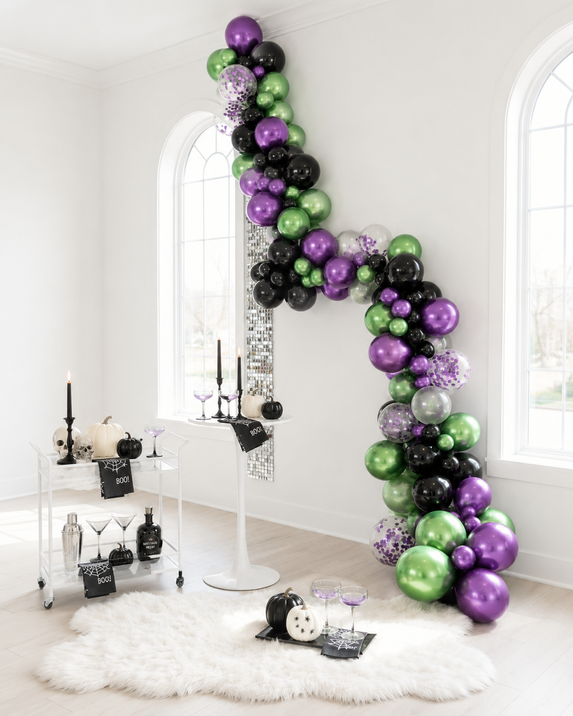 Purple and Green Balloon Garland Kit