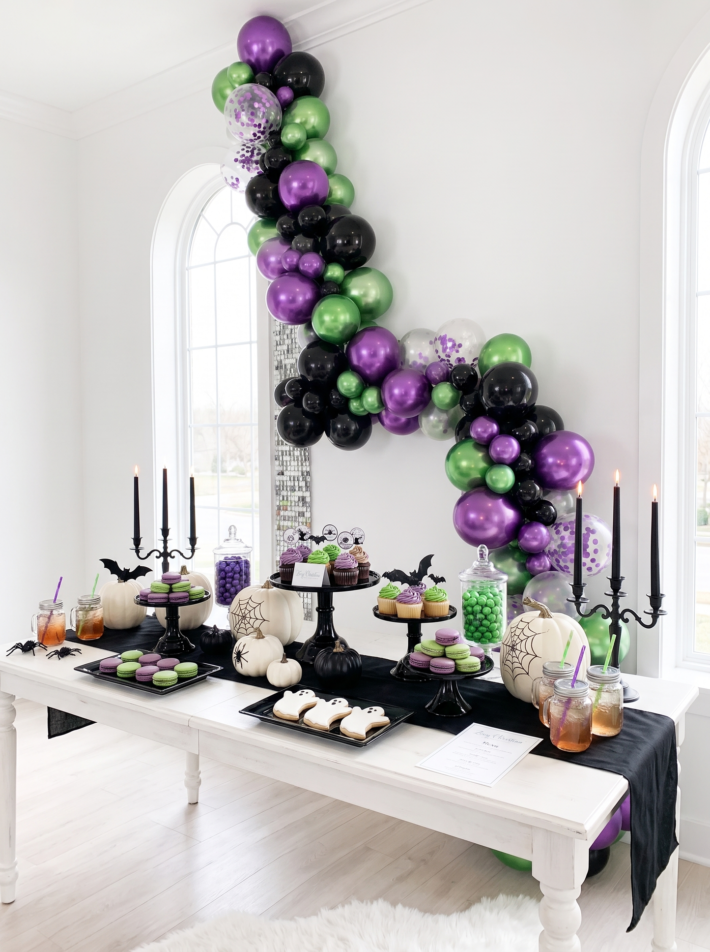 Purple and Green Balloon Garland Kit