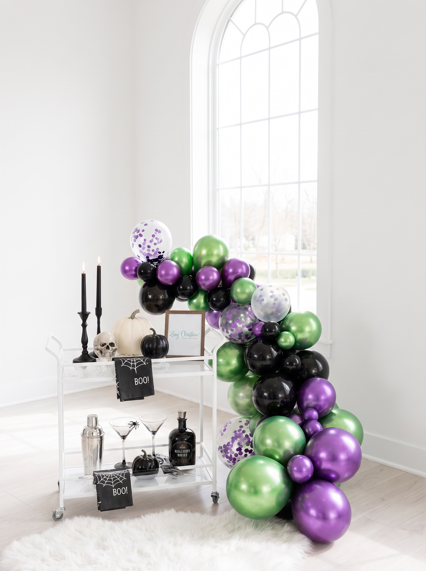 Purple and Green Balloon Garland Kit