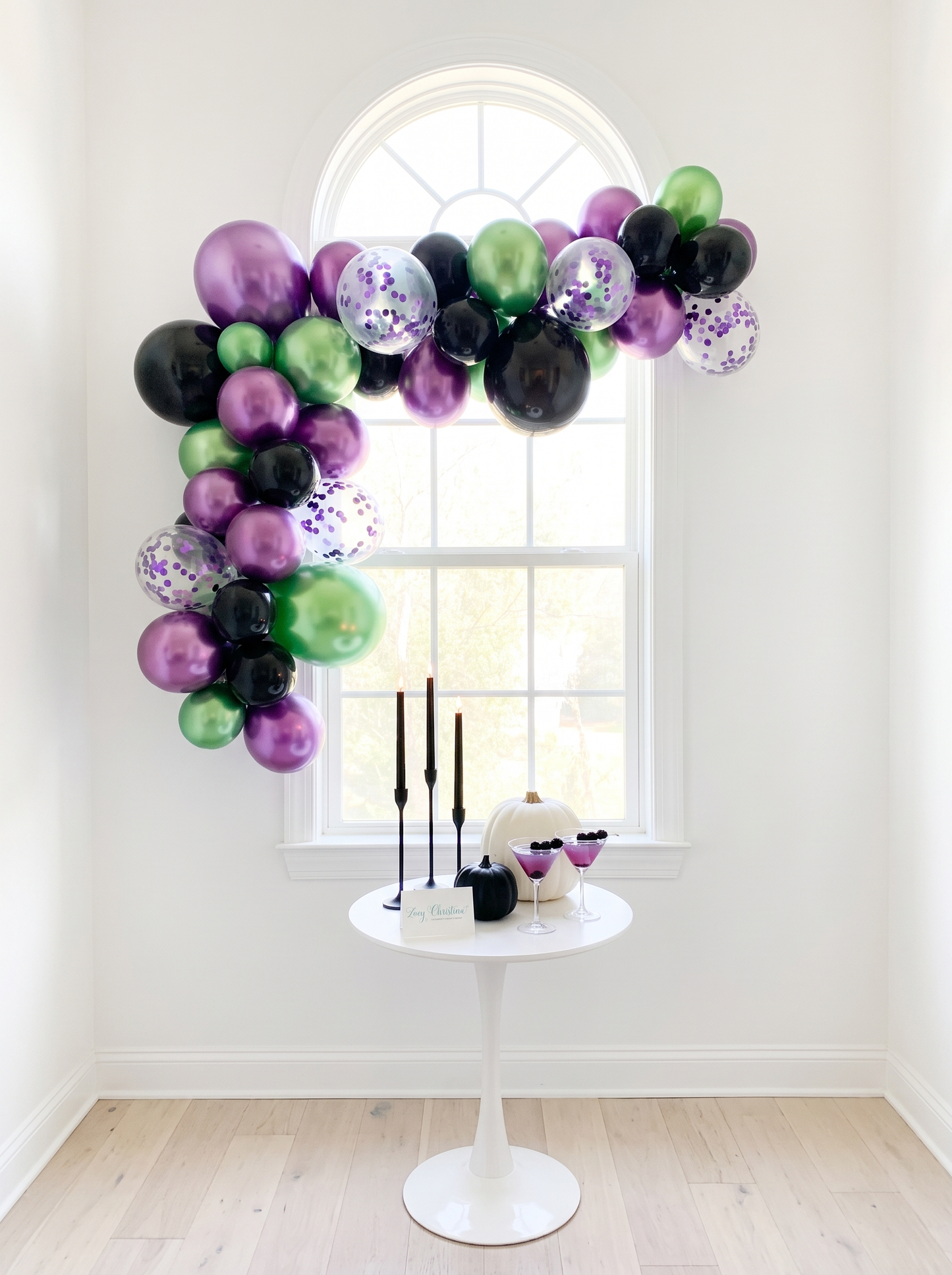 Purple and Green Balloon Garland Kit
