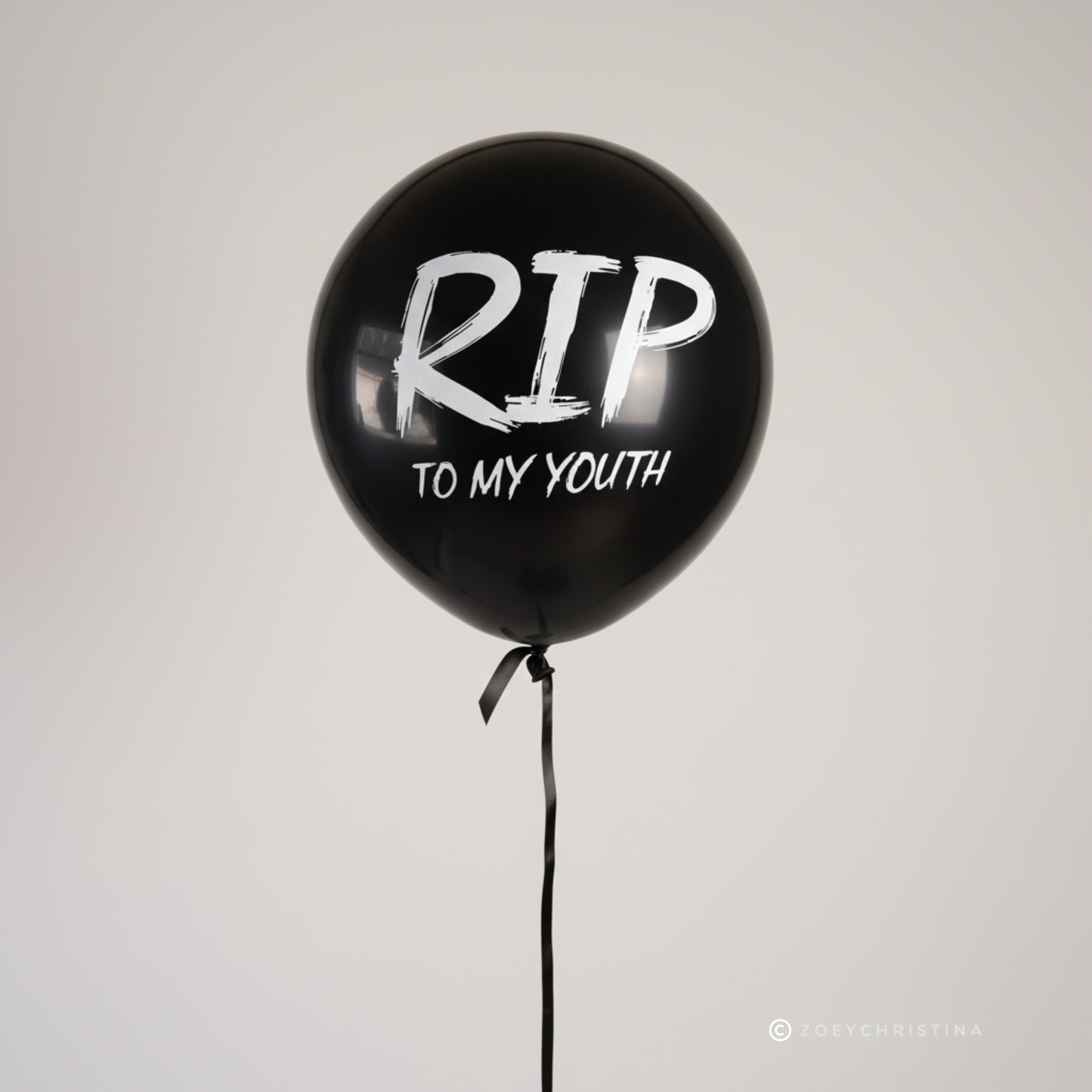 RIP to My Youth Black Latex Balloons – 12” Over-the-Hill & Spooky Birthday Decor
